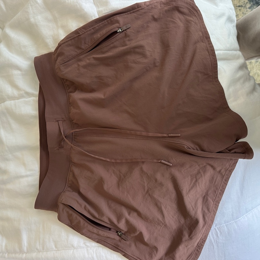 Lululemon mauve/Brown Casual Shorts with Zipper Pockets